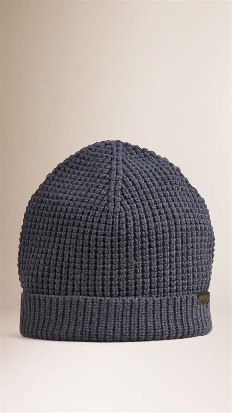 burberry waffle knit wool blend beanie|Burberry Waffle Knit Wool and Cashmere Blend Beanie Hat.